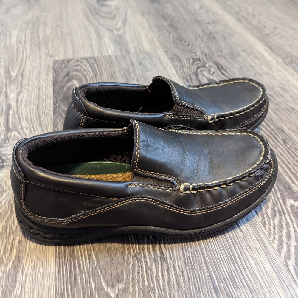 Boy's Brown Leather Loafers - Size 3 - Madison Ave.